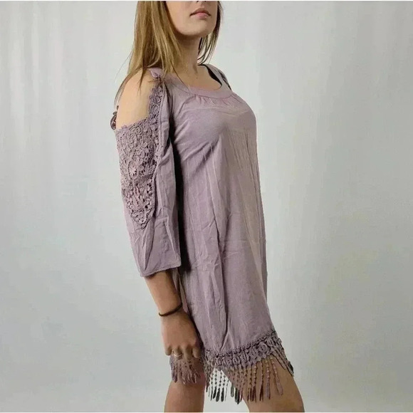 Venus Cold Shoulder Dress in Lavender - S - Picture 6 of 8